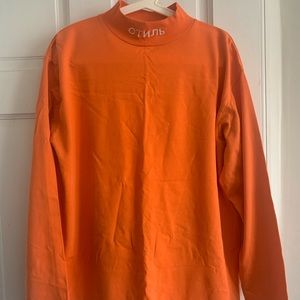 Heron Preston orange long sleeve top